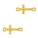 DQ Metal connector Cross 22x11mm Gold